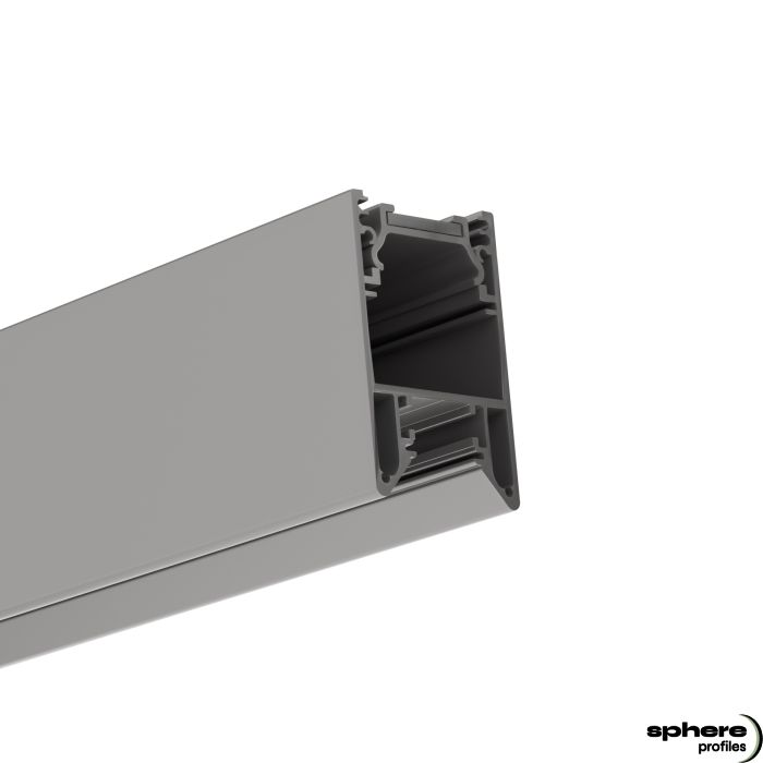 LED Luminaire profile ADRASTEA, 300 cm, silver powder-coated, clickable inlay