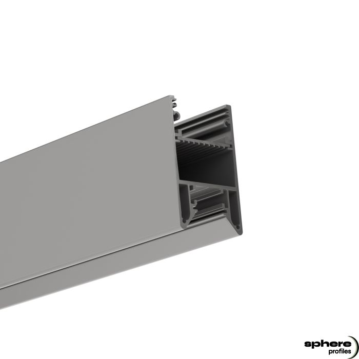 ADRASTEA LED Luminaire profile, 200 cm, silver powder-coated, sliding inlay