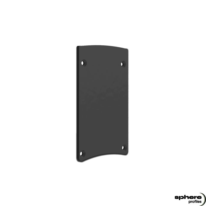 ADRASTEA End cap, black, set of 2, incl. screws